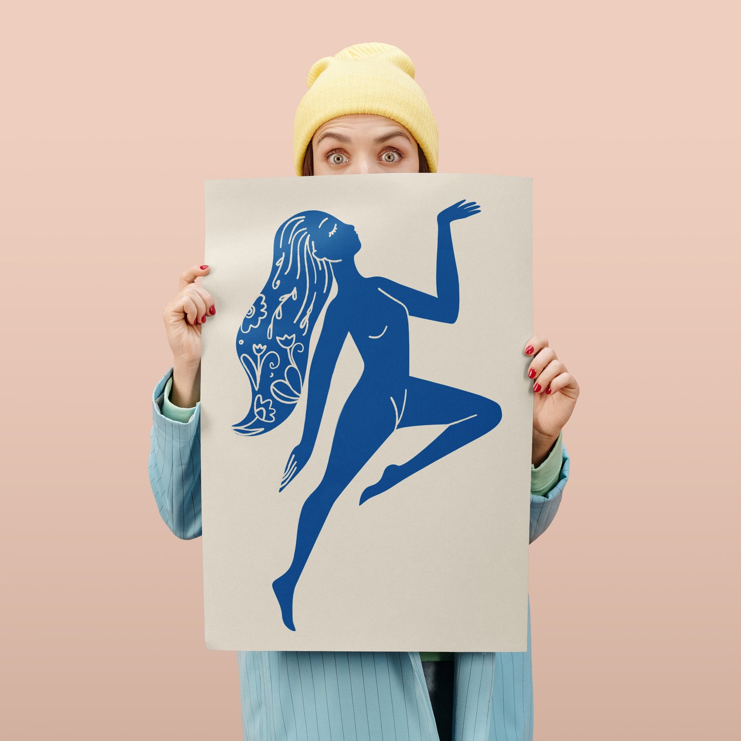 Blue Nude Woman Poster