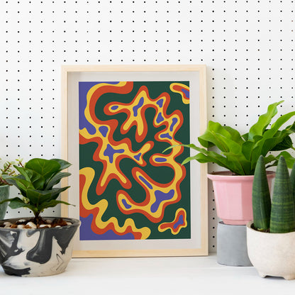Colorful Groovy Abstract Poster