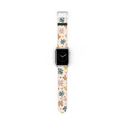 Flowers Beige Apple Watch Band