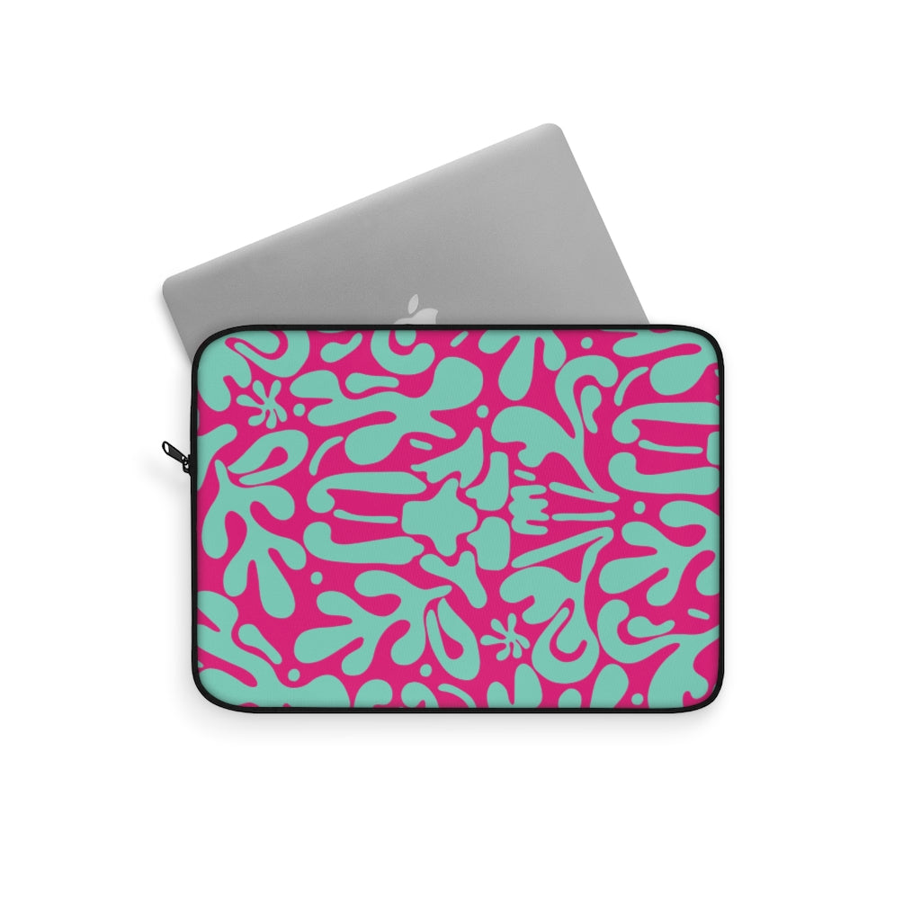 ABSTRACT FLORAL V10 LAPTOP SLEEVE