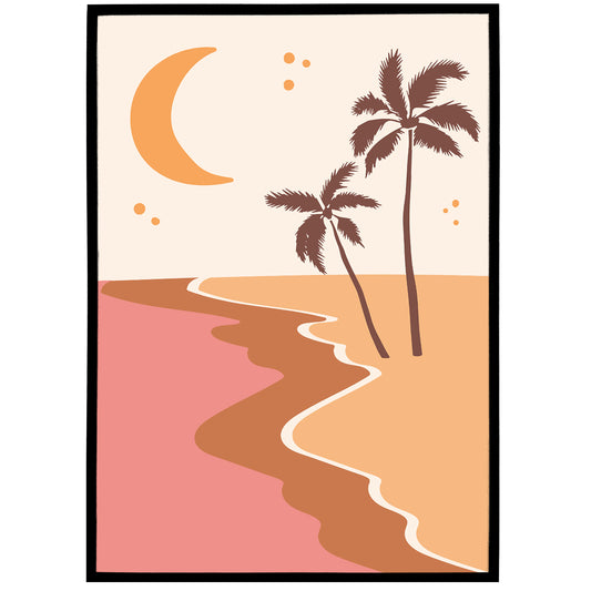 Boho Illustration Print 07 - Cozy Beach