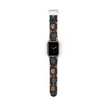 Black Leaves Apple Watch Band
