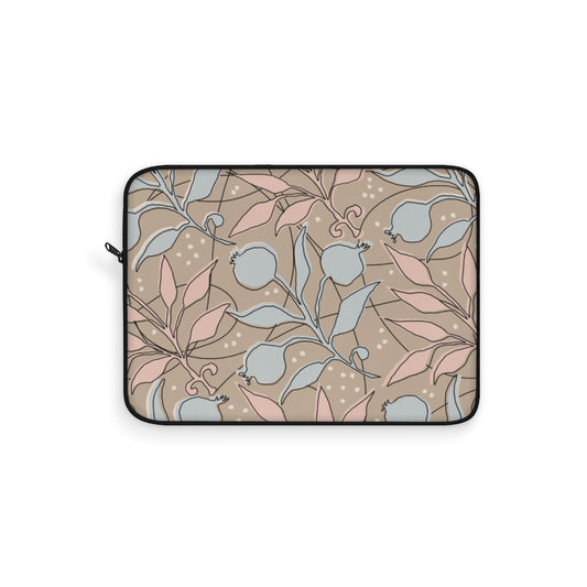 BEIGE FLOWERS LAPTOP SLEEVE