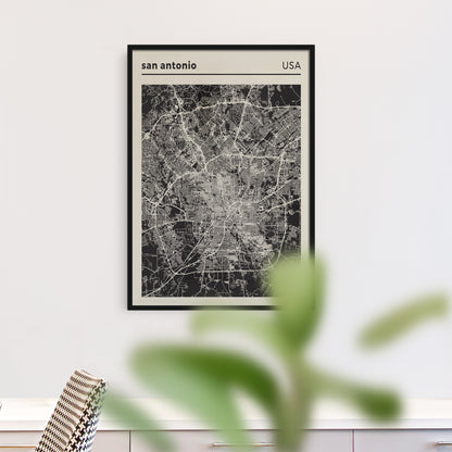 San Antonio Map Poster