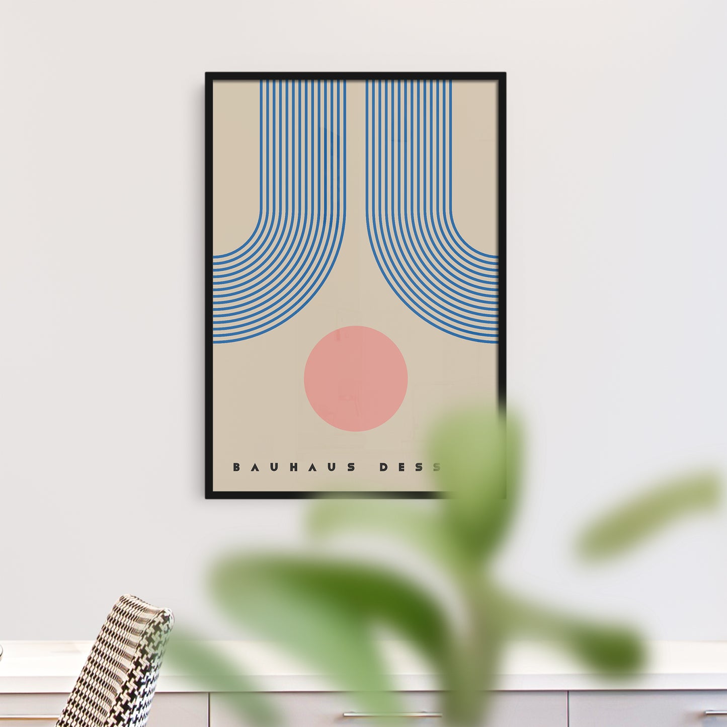 Retro Geometric Bauhaus Poster