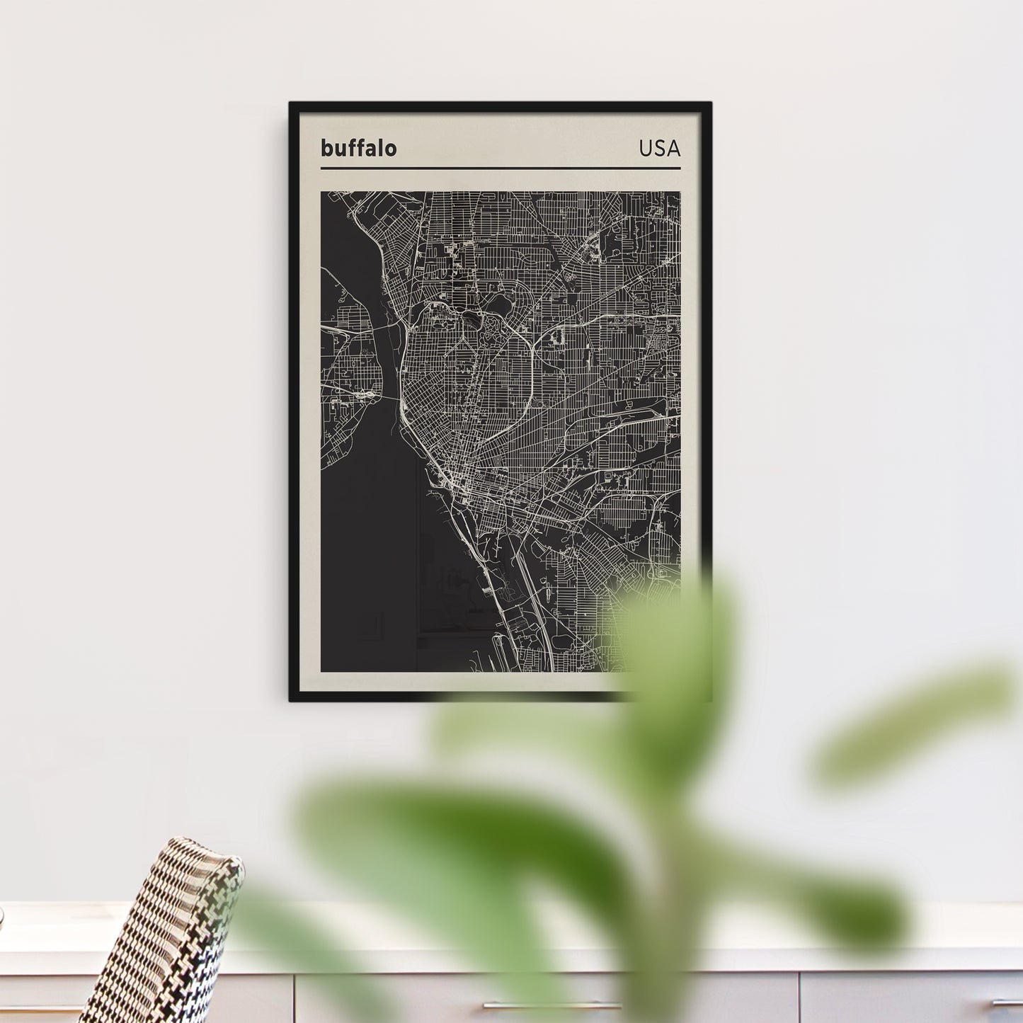 Buffalo Map Poster