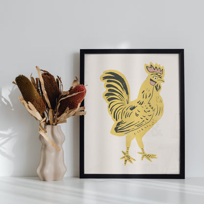 Golden rooster poster