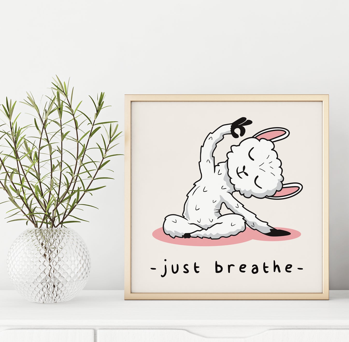 Just Breathe Alpaca Print