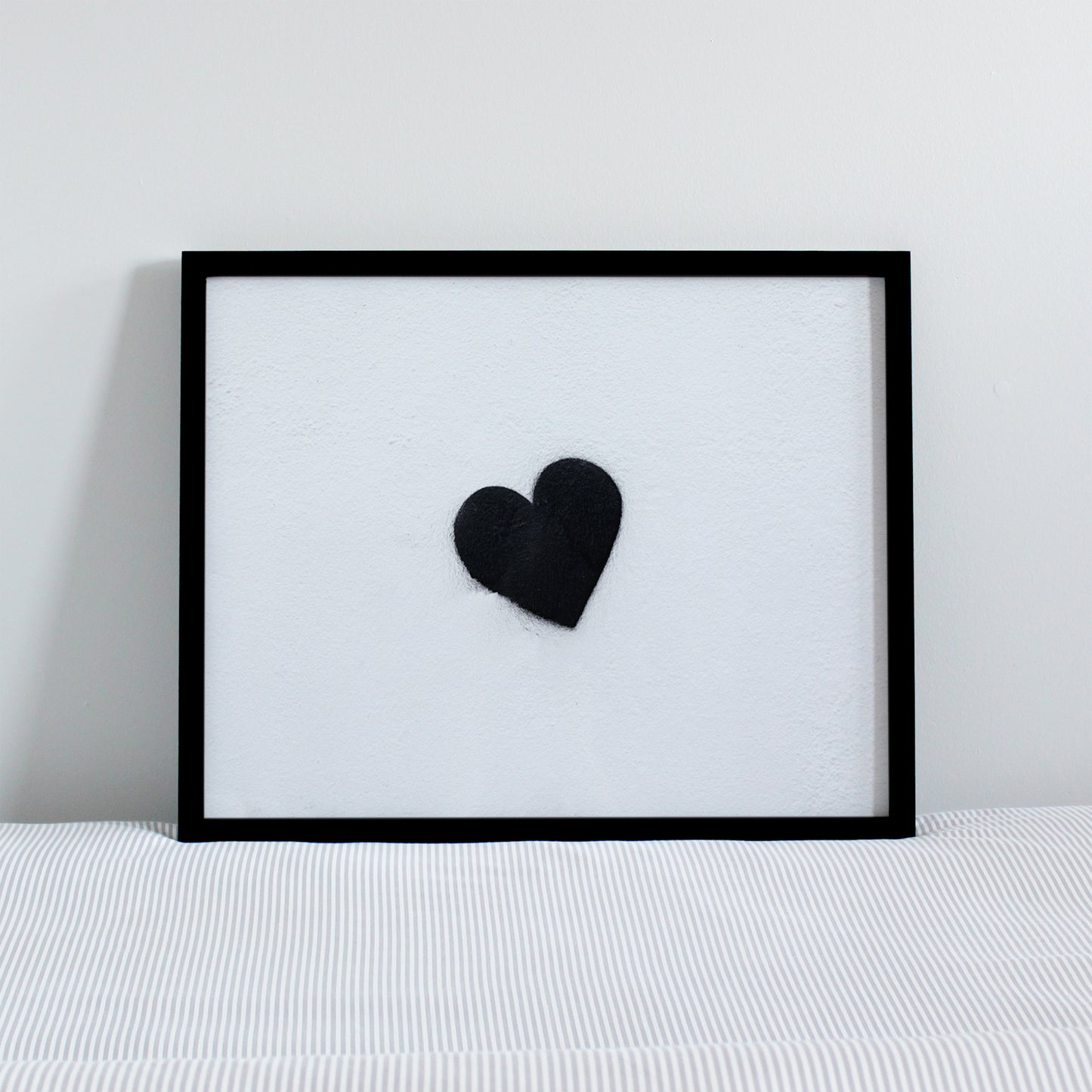 Black Grunge Heart art print