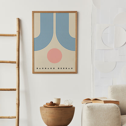 Retro Geometric Bauhaus Poster