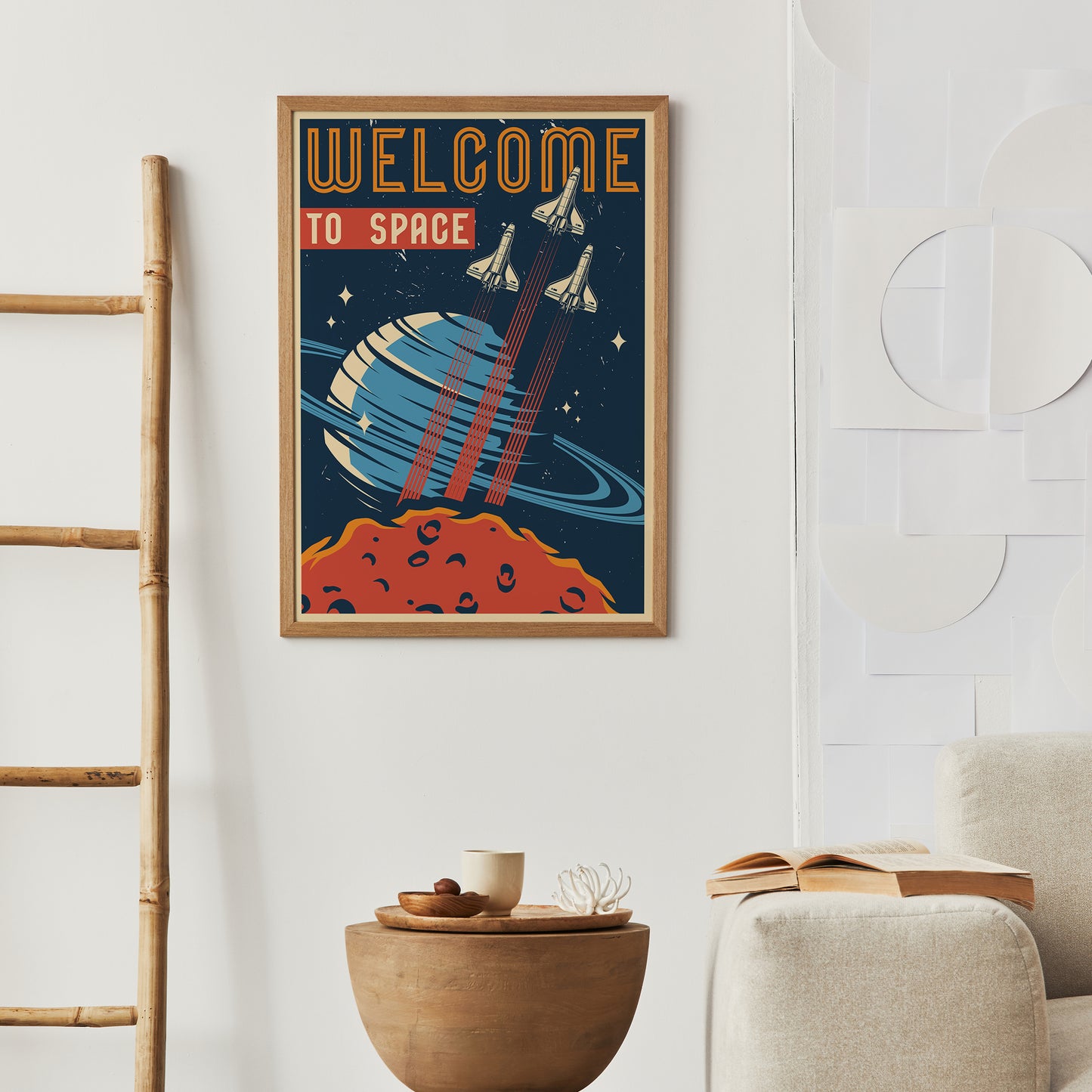Retro Space Travel Poster