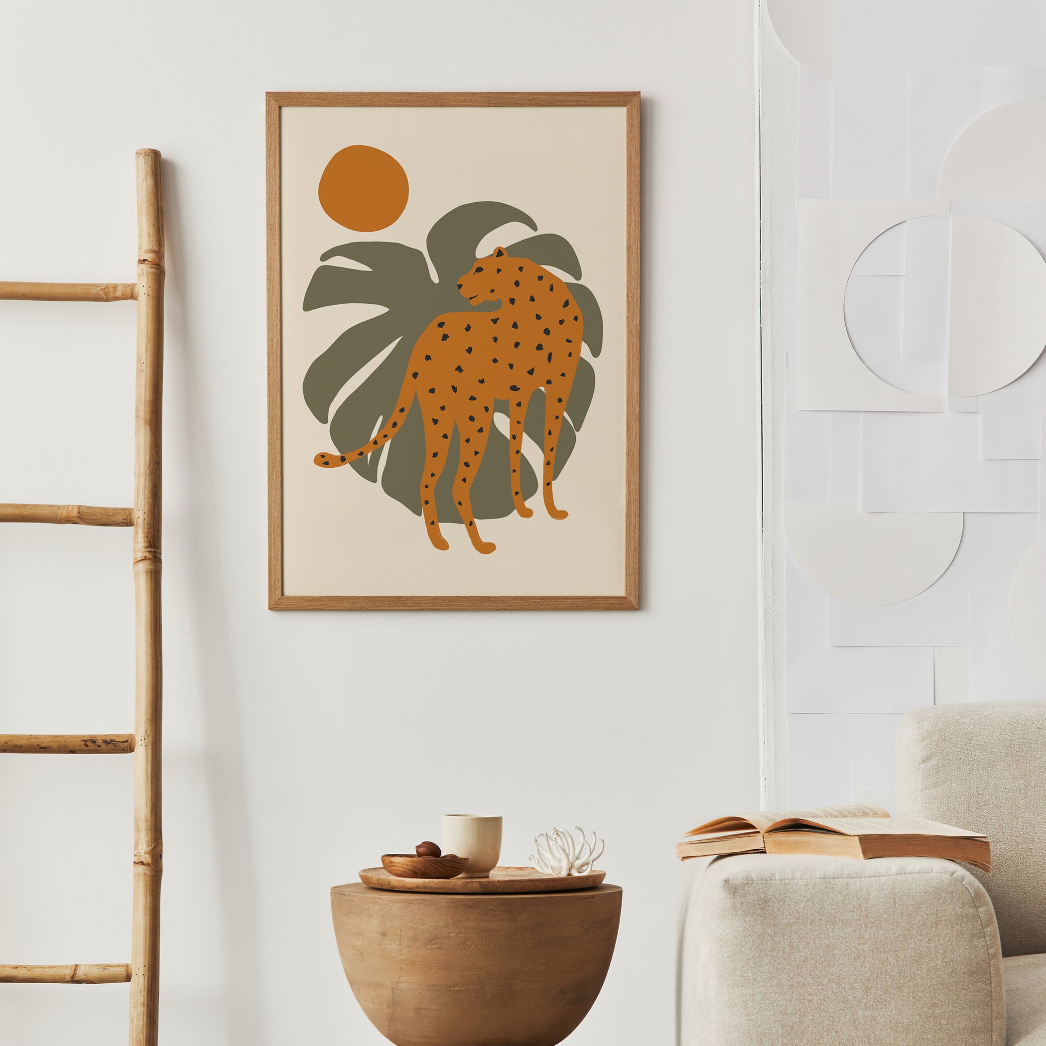 Cheetah & Monstera Illustration Print — HypeSheriff