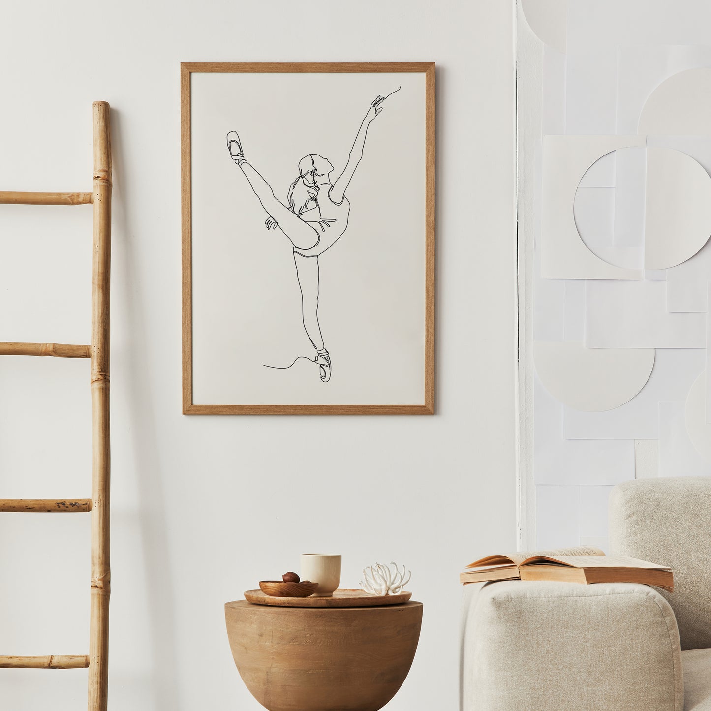 Set of 3 Minimalist Line-Art Ballerina Posters