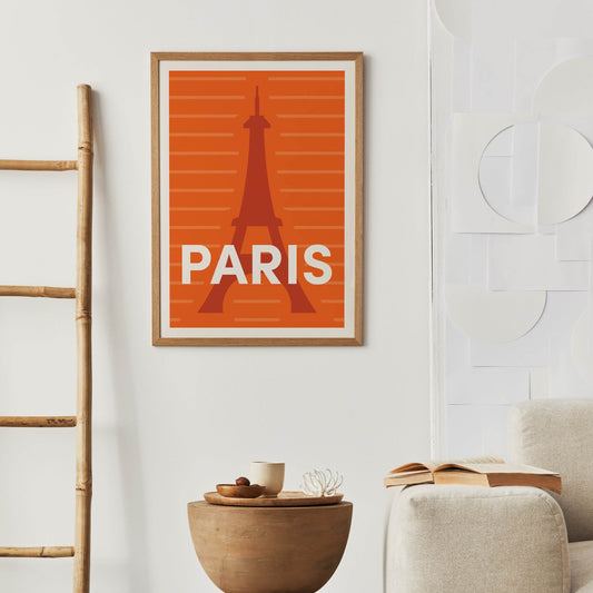 Minimalist Paris Poster - Eiffel Tower Illustration - HypeSheriff