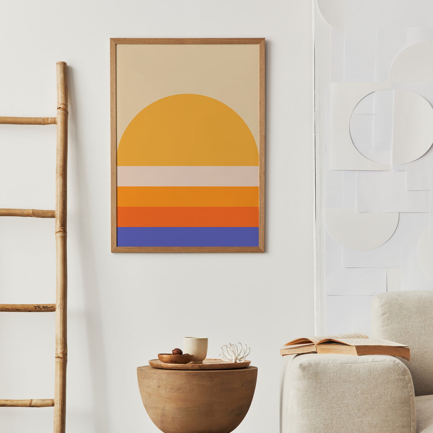Minimalist Sunset - Geometric Wall Art Poster