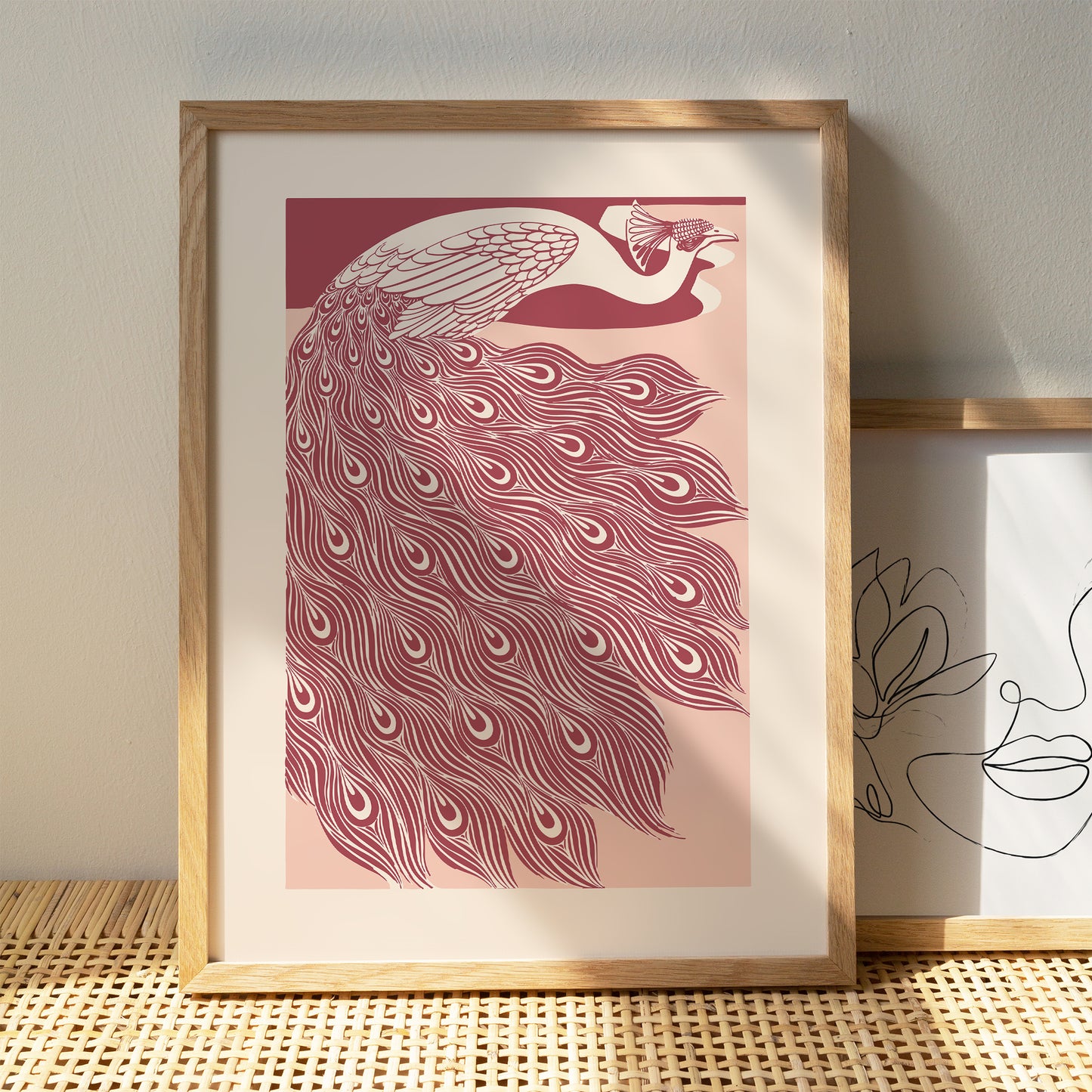 Pink Peacock Art Print