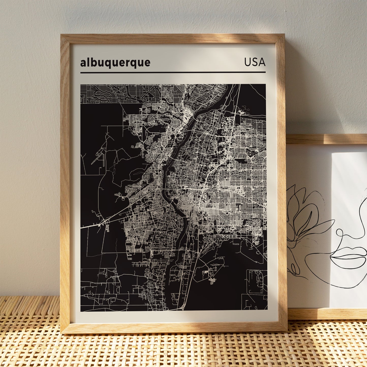 Albuquerque  - USA, City Map Poster