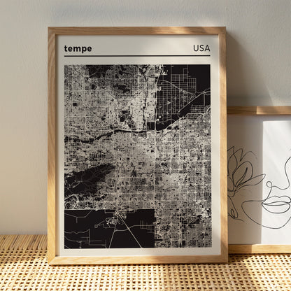 Tempe USA - City Map Poster