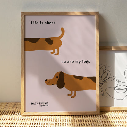 Dachshund Quotes Retro Funny Poster