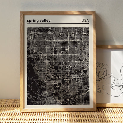 Spring Valley USA - City Map Poster