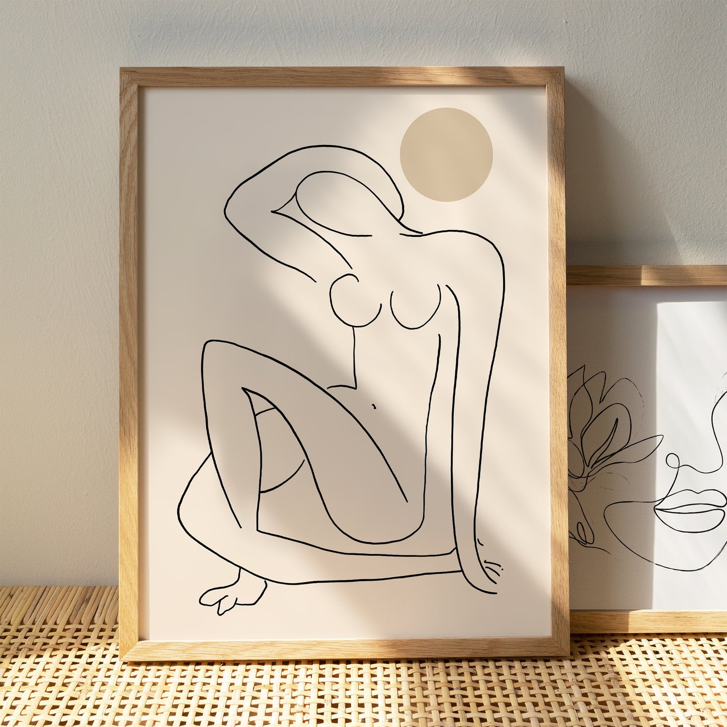 Line Art Picasso Woman Poster