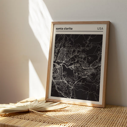 Santa Clarita, USA - City Map Poster