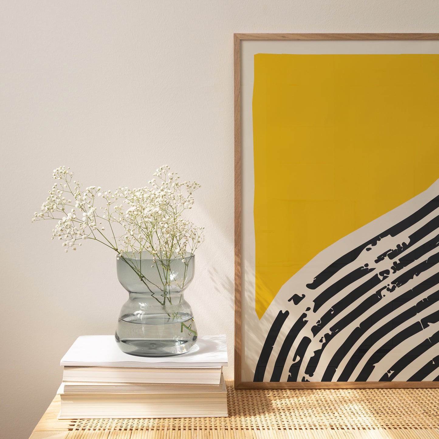 Yellow Mid-Century Abstract Print