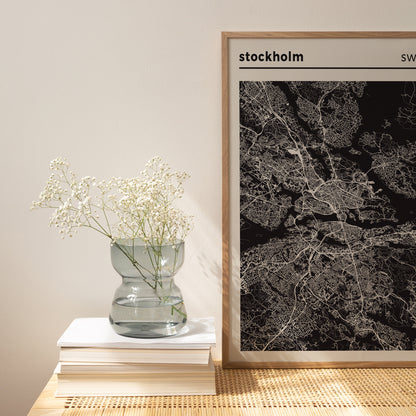 Stockholm Sweden Map Poster