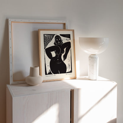 French Lady Nude Illustration Print