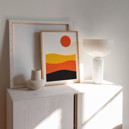 Mid-Century Modern Sunset Print