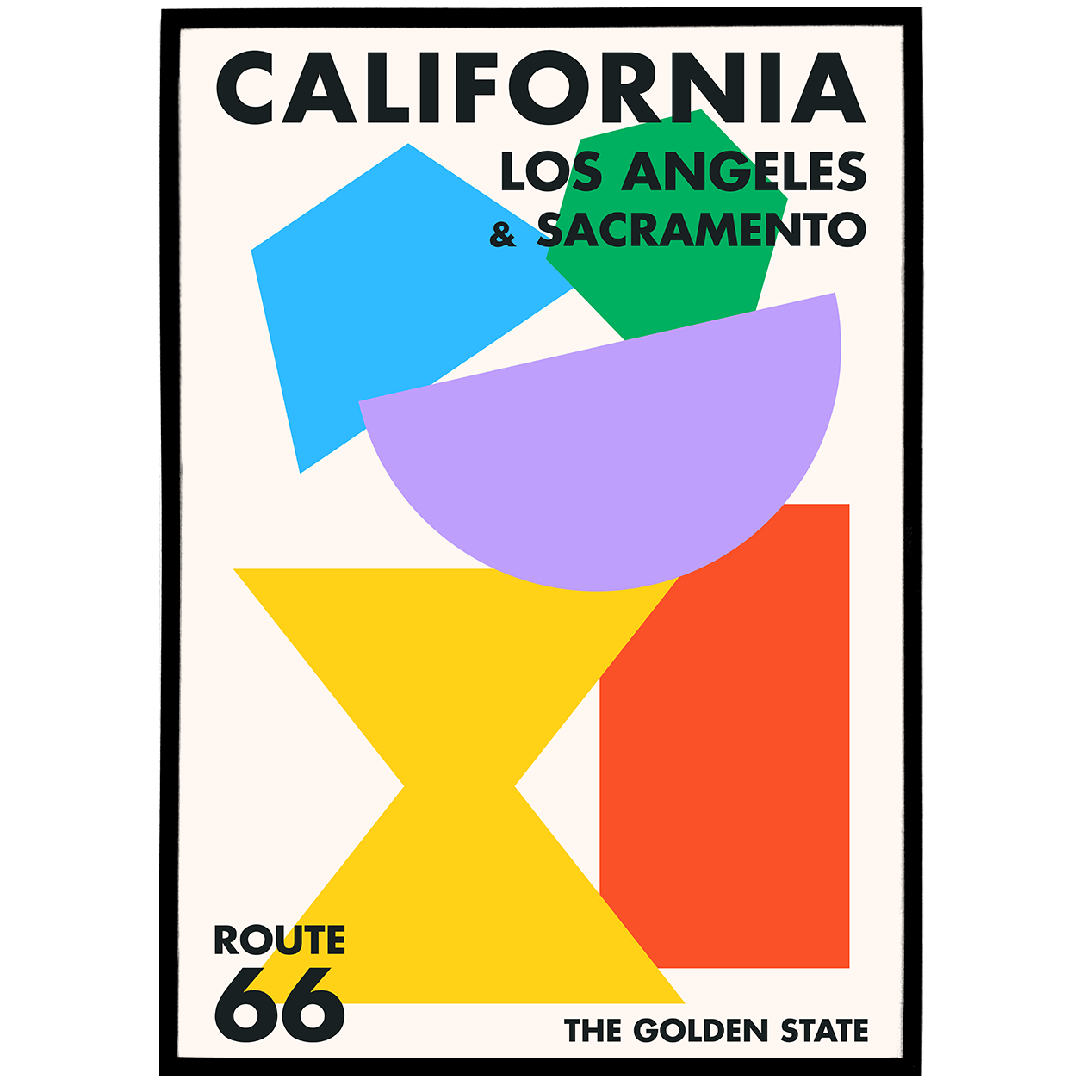 California 66 Route Poster