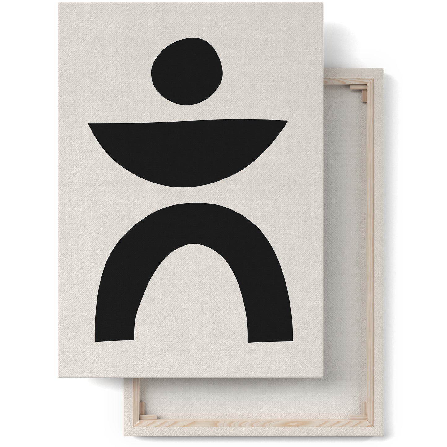 Black Modern Shapes Canvas