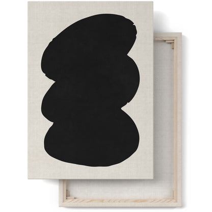 Black Modern Shape Canvas Print