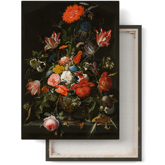 Vintage Eclectic Bouquet of Field Flowers Canvas Print