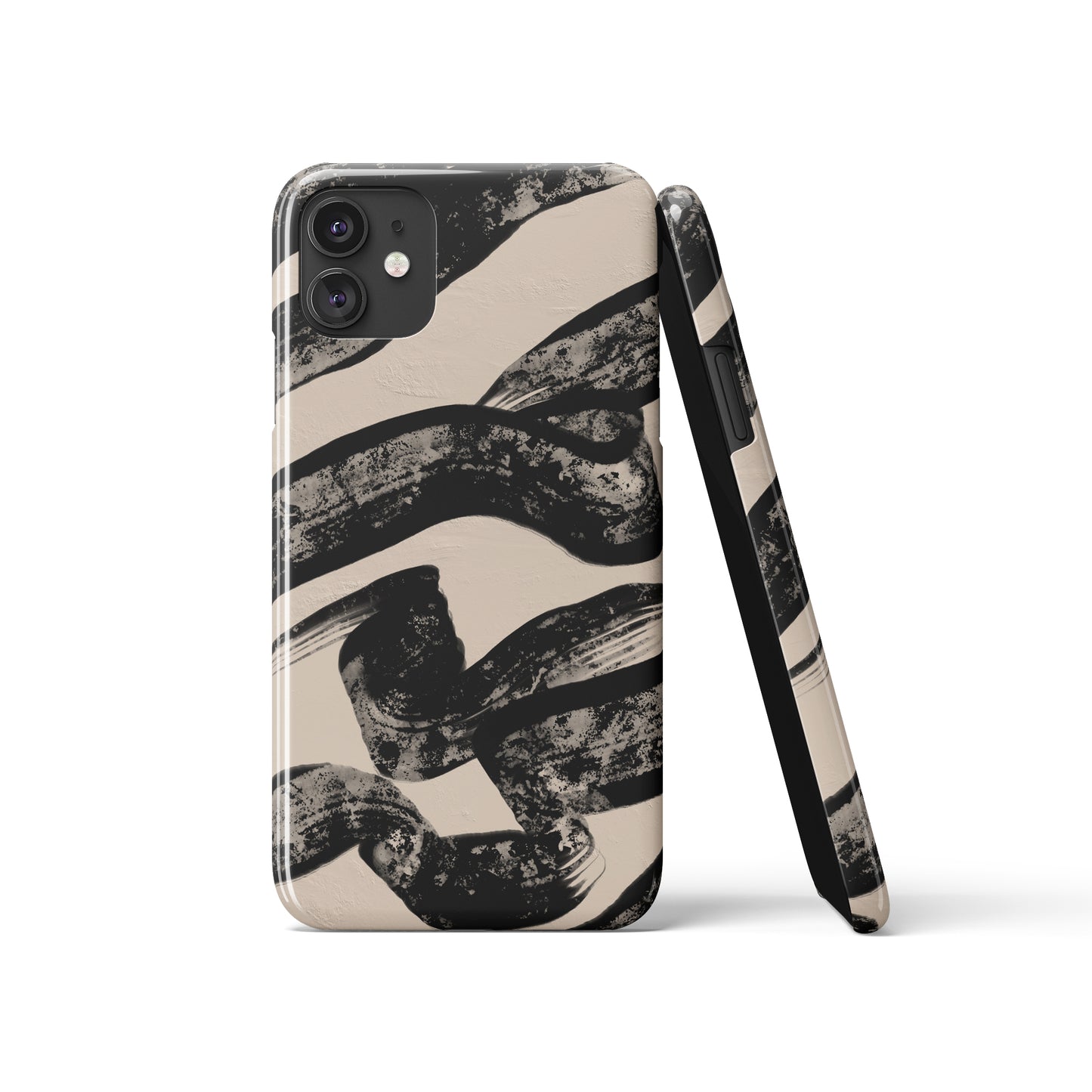 Abstract Black Ink Line iPhone Case