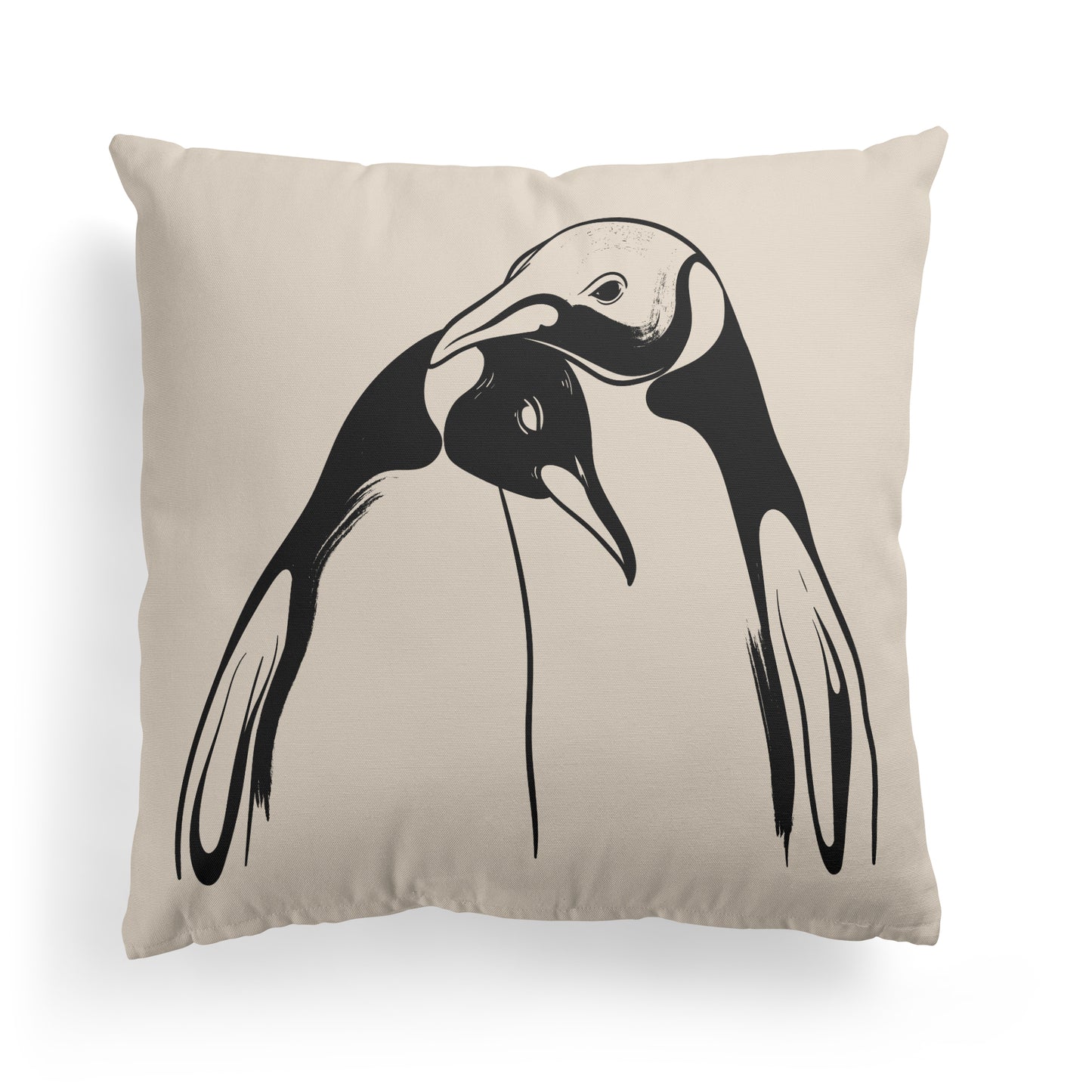 Penguins Love, Cute Animal Throw Pillow