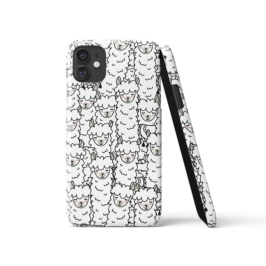 Cute Alpaca Pattern iPhone Case