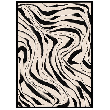 Black and Beige Modern Abstract Print