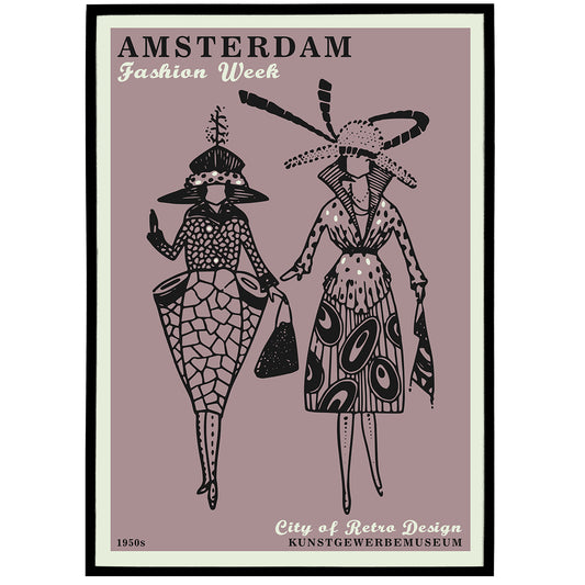 Retro Amsterdam Fashion Week Poster