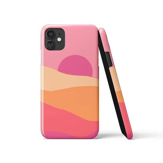 Pink Sunset Landscape iPhone Case