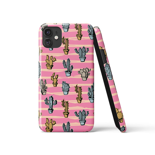 Pink Cactus Pop Art iPhone Case