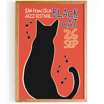 Black Cat San Francisco Poster
