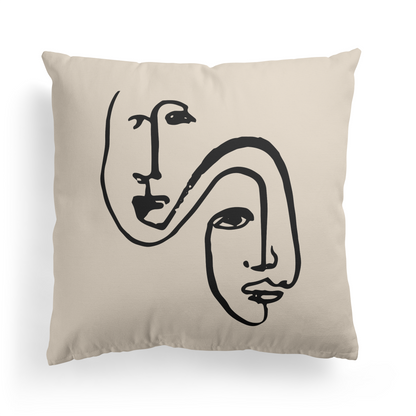 Theatrical Masks Modern Throw Pillow