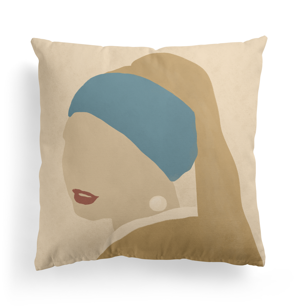 Girl with a Pearl Earring Throw Pillow