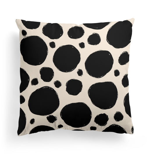 Throw Pillow with Black Dots