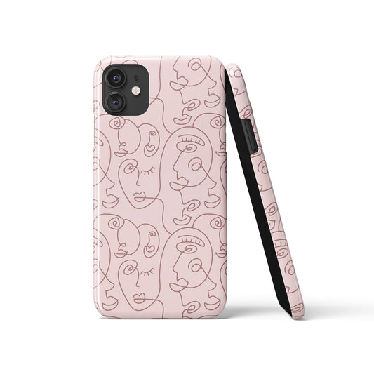 iPhone Case with Line Art Print