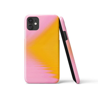 Pink and Yellow Modern Abstract iPhone Case