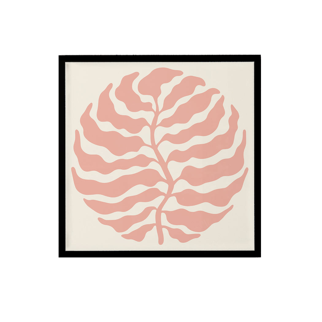 Pink Leaf Print