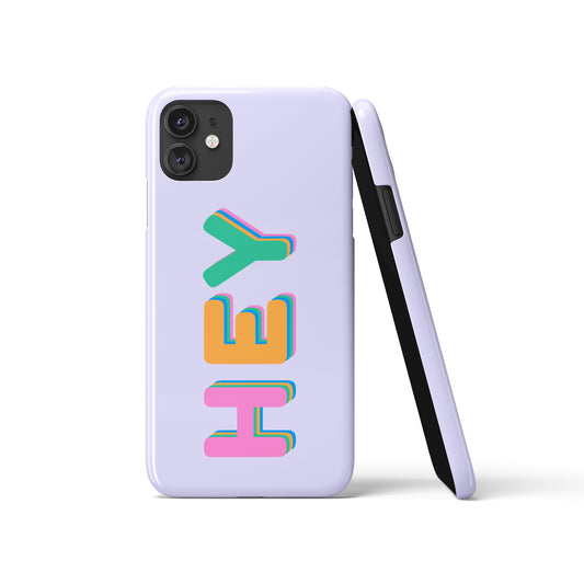 Hey Lettering Pastel iPhone Case