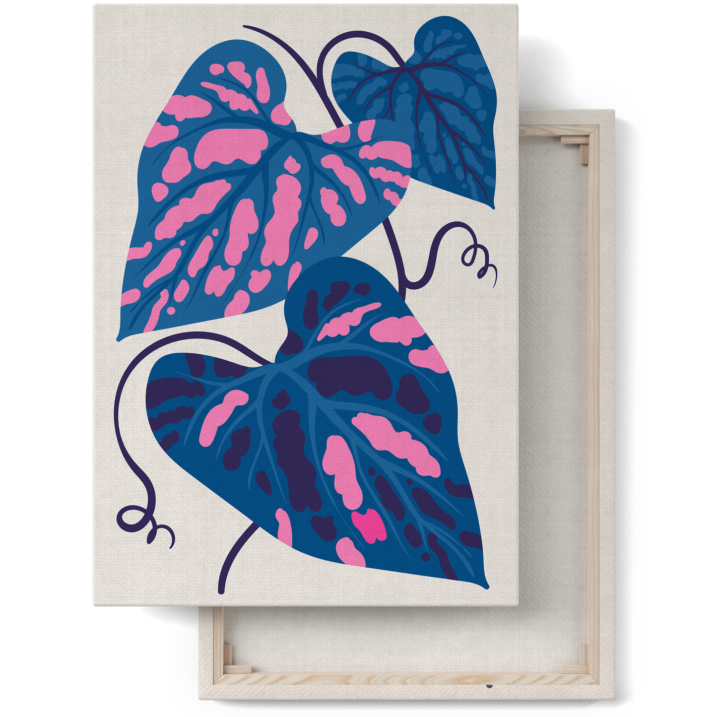 House Plant, Blue Flowers Canvas Print